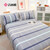 洁丽雅（Grace）床单单件 纯棉四季亲肤单人床上用品学生宿舍被单床罩 格致雅韵-灰160*230cm