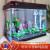 森森（SUNSUN）鱼缸客厅小型桌面白玻璃家用水族箱生态免换水金鱼缸 高端智能480超白玻璃缸+假山18+水草景