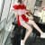 okkdey 高端轻奢夏装御姐网红裤裙套装洋气裙子夏连衣裙女春装两件 蓝色套装 XL 建议115-125斤