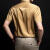 AHPRZ轻奢PRZ轻奢短袖衬衫夏季款薄款加大码冰感商务垂感可机洗金色衬 金色 S/38(建议80-120斤)