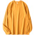 南极人（Nanjiren）250g重磅纯棉春秋季全色系 长袖t恤纯色百搭厚实内搭打底衫男女款 姜黄色 2XL (穿190-220斤)