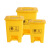 鸣固  医疗废物垃圾桶黄色垃圾桶大号商用带盖脚踏垃圾桶废物回收箱 15L黄色ZJ3401