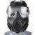 瑞桓柏M50面具模型 全脸防护面具真人吃鸡cs水弹面罩防风面具 黑色透明镜片(无滤罐风扇)