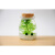 MOJY幸福海藻球微景观生态瓶创意迷你植物桌面玻璃瓶天然水培球藻盆栽 150ml天然石(带灯) 包括2颗满月球球