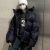 波士顿羽绒服女士韩国大熊秋冬新款经典小标短款保暖男女同款学生外套 象牙白 S 85-120斤