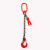 力虎王 起重链条吊索具可调节长短G80级猛钢链条组合成套索具带调节链 5吨1腿1米 