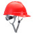 蓝炎 京山诺安 应急用安全帽印字建筑工地工程施工工厂定制国标加厚透气头帽 V型安全帽透气旋钮红色
