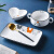 碗筷套装单人网红碗碟套装家用陶瓷北欧 一人食早餐餐具儿童卡通创意碗盘子 一人食套装(4 只猫)大号