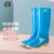 上海牌女士高筒雨靴 防滑耐磨雨鞋防水鞋 时尚舒适PVC/EVA雨鞋 户外防水防滑雨靴 SH301 蓝色 36