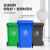 科力邦（Kelibang) 户外垃圾桶 大号加厚120L商用塑料环卫垃圾桶带盖轮工业小区物业翻盖果皮箱 灰色 单个