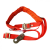 电工安全带爬杆加厚围杆式双保险单腰式腰带安全带国标高空保险带 红色圆钩单保险