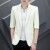 蒙罗顿（MENGLUODUN）夏季薄款男士七分袖休闲西装中袖外套夏天韩版修身半袖小西服男 白色 165/M