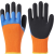 杰孚 加绒加厚毛圈手套劳保保暖发泡PVC工作耐磨防滑工地塑胶手套100双
