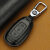 意涵头层牛皮汽车钥匙包适用于现代名新款伊兰特 IX35真皮遥控套扣 黑色套装+扣 现代新款IX25 IX35