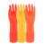 豪安星胶手套乳胶加厚牛筋厨房劳保防水耐磨洗碗手套女橡胶塑胶皮 LS450加长胶手套（10双） 本色