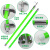高压令克棒拉闸杆10kV伸缩绝缘杆电工防雨操作杆绿色变压器送电杆 10kV 4节4米（防雨型） 送包