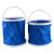 冰禹 BYQ-627 清洁工具擦洗水桶 折叠伸缩收纳桶 多功能圆形水桶 蓝色 9L