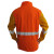 友盟 AP-2730橙红色防火布配金黄色皮袖侧开胸焊接工作服（加反光带）牛皮材质阻燃 M码1件【可定制】