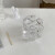 千惠侬尔ins风同款圆球玻璃笔筒小众装饰化妆刷桶桌面收 波点玻璃笔桶【透明】