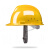 卡莱文安全帽男工地施工领导玻璃钢头盔标加厚ABS夏季透气定制可印字工业品 V型经济款-黄色xy