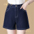 OKOJ品牌定制牛仔短裤女薄款2024夏季新款高腰宽松显瘦蓝色阔腿裤 蓝色 M