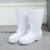 EVA泡沫轻便卫生靴水靴雨鞋水产渔业防滑防水防油工作靴 白色高筒 货号998 37