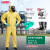 DUPONTC级轻型连体安全检查防化服危化品实验耐酸碱防护服 半面罩套装(防无机气体) XL