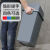 定制垃圾桶带盖大容量商用酒店大号翻盖厨房垃圾箱学校工厂户外 100升灰色正方形带盖投放标