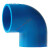 pvc弯头PVC弯头水管配件给水管90度上下水直角弯接头鱼缸管件40506332DMB 32mm蓝色