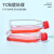 比克曼生物 细胞培养瓶T25螺口密封盖透气盖斜口瓶矩形斜颈瓶TC处理实验室耗材 75平方cm(红/绿盖随机发货)  5个/袋