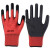 双源手套劳保皱纹耐磨防滑橡胶乳胶塑胶工地耐用 558平挂（红色） 24双