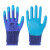 L118乳胶压纹手套劳保耐磨工作加厚防水防滑透气橡胶塑胶建筑工地 创信118蓝色（24双）独立包装