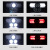 圣菲火强光LED钓鱼USB充电头灯COB照明红光警示头灯 黑色灯带裸灯：头灯+USB线+彩盒