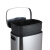 KUK 不锈钢脚踏方桶垃圾桶大号带盖厨房商用室内办公室脚踩垃圾桶开盖缓降20升黑钛色
