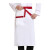 劳保佳 厨师服 透气厨师服工衣制服红色 （半身）均码