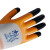 星宇N513丁腈加强指耐磨耐油手套 12双 M码 橘色 防滑耐腐蚀工地工作劳保手套 定制
