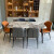 怡景风范意式岩板餐桌椅组合小户型家用现代简约轻奢亮光面长方形吃饭桌子 潘多拉色 160*80/一桌六椅