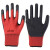 双源手套劳保皱纹耐磨防滑橡胶乳胶塑胶工地耐用 558平挂（红色） 24双