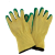 安迪乳胶掌浸涤棉劳保手套 耐磨防油防水耐酸碱手套 工地机械手套 绿色 M 实用装(12双)