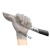 不锈钢钢丝手套防切割电锯屠宰裁剪验厂金属安全工业防割5级手套 五指EVA腕带(单只) XL