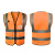 安力 反光背心建筑工地施工环卫交通骑行马甲logo定制免费印字 橙色（布面口袋款）