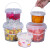 奶茶水果捞月饼打包桶糖水桶塑料桶透明小桶有盖密封桶冰粉打包盒 1L-方形常规易开款*10个装