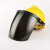 沁度定制电焊面罩配安全帽式焊工防护面具防烤脸护脸全脸焊头戴式焊帽 (深色)面罩+黄色安全帽