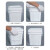 加厚方形密封桶正方形塑料桶5L透明桶带盖手提高端涂料大口径水桶 1.5L-长方形桶-白色