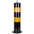 筑筠 钢管警示柱 防撞柱隔离柱 反光柱 黄黑镀锌钢管立柱 固定款11.4*50cm 0.8mm