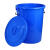 加厚多用垃圾桶工厂户外环卫分类塑料桶商用厨房圆桶带盖 60L垃圾桶 蓝