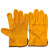 二层牛皮电焊手套单只左手黄金皮隔热耐磨防烫电焊工专用劳保手套 单只左手6只