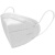 仁聚益口罩透气防护一次性白色防工业粉尘面罩防口水雾霾囗罩 白色-100个-熔喷布