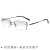 万金宝眼镜2021年新款男士商务时尚钻石切边近视眼镜商务钛架无框眼镜男MA-5011 搭配1.61折射率镜片