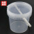 赫思迪格 JG-405 透明水桶 塑料桶 密封打包桶 带盖密封包装桶 食品级小水桶涂料桶 2L
